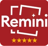 Remini Mod apk logo on airemini.com